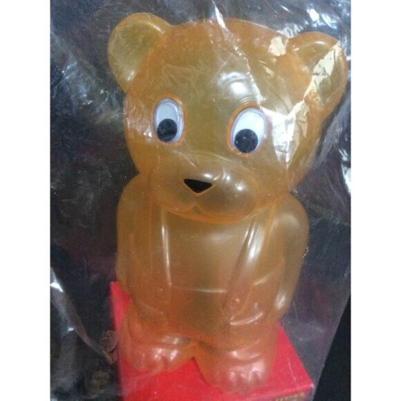 Vintage Automatic Plant Watering Feeder Orange Gummy Bear Plastic In Package - Picture 2 of 7